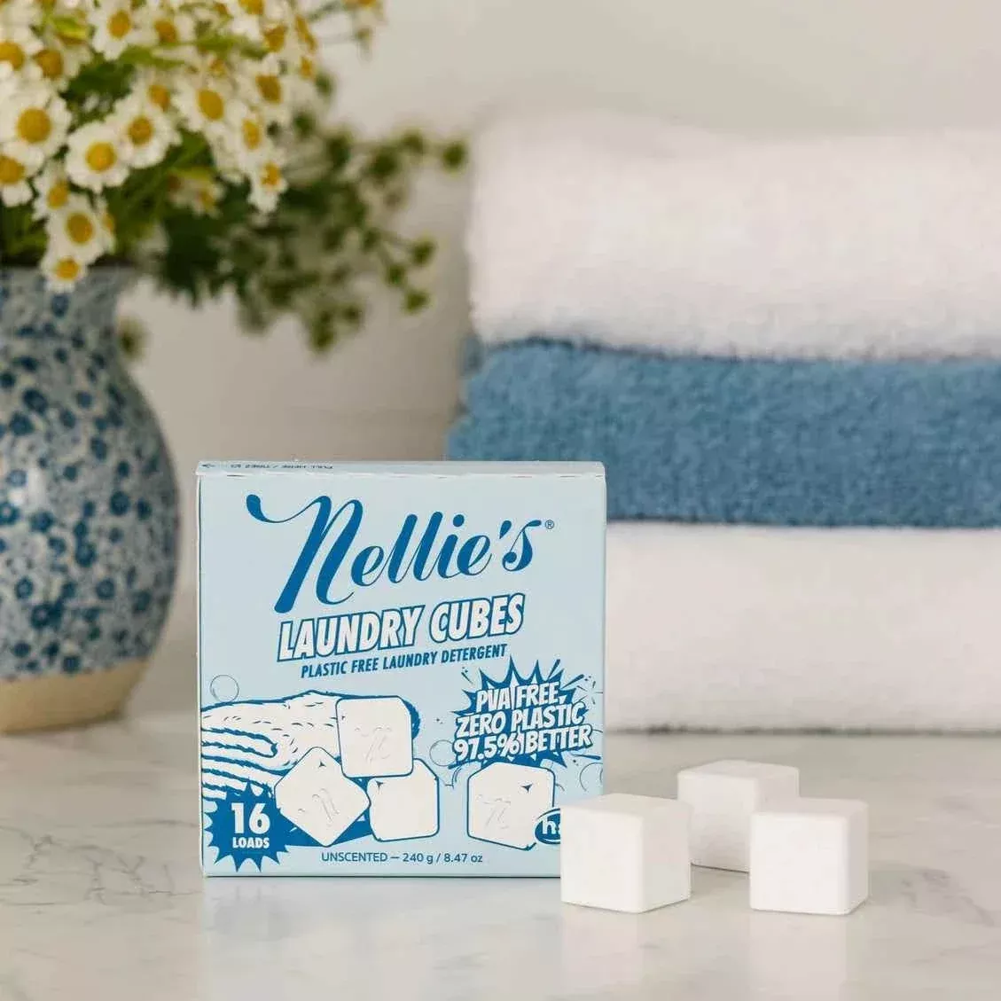Laundry Cubes | Plastic-Free Detergent Pods – 16 Load Box