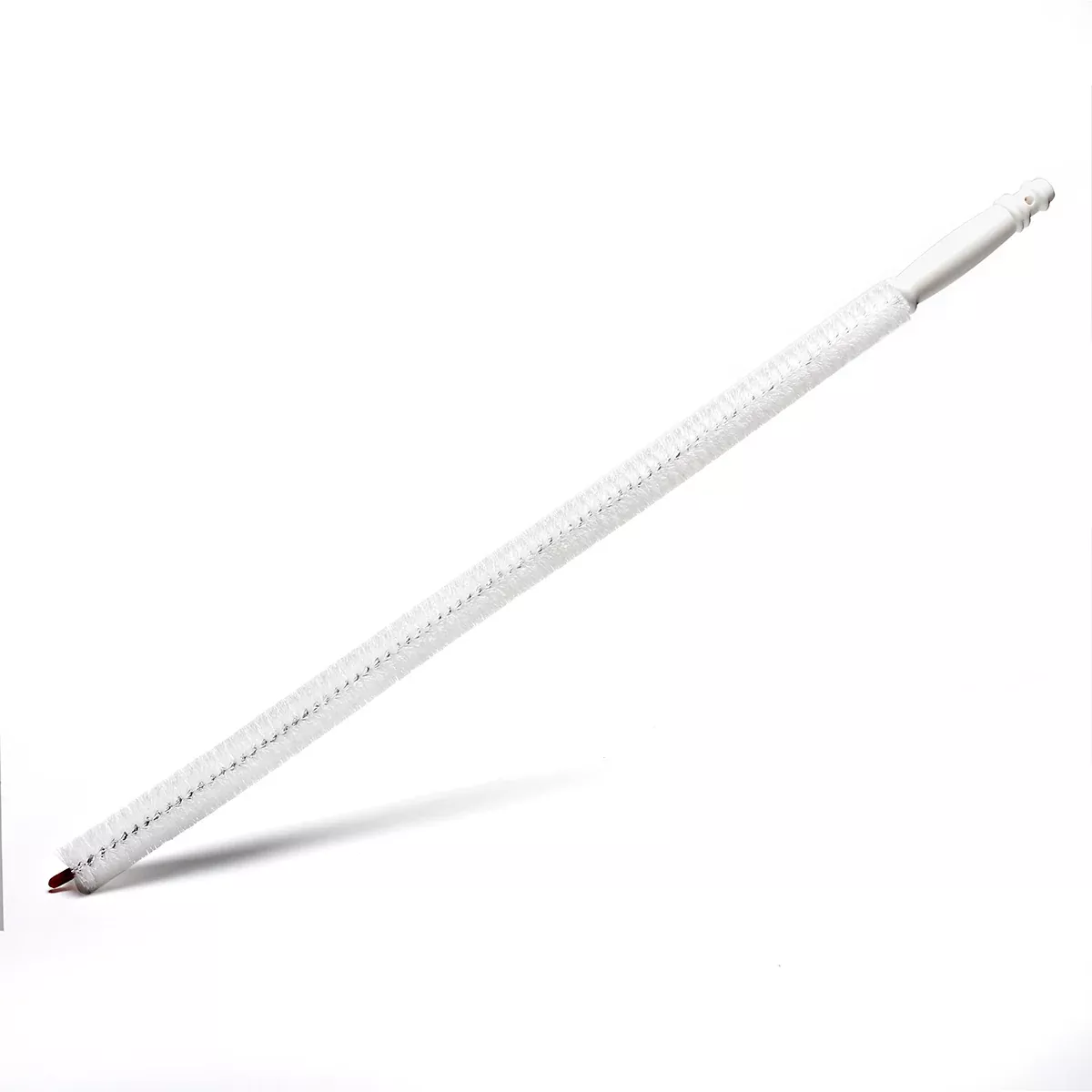 Lint catching brush for dryer traps – safe design