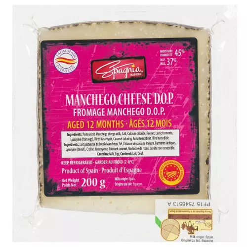 Manchego Cheese D.O.P. Aged 12 Months, 200g ❆