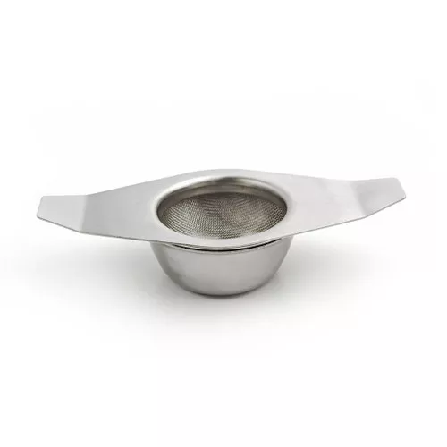 Mesh Tea Strainer + Drip Cup - Stainless Steel