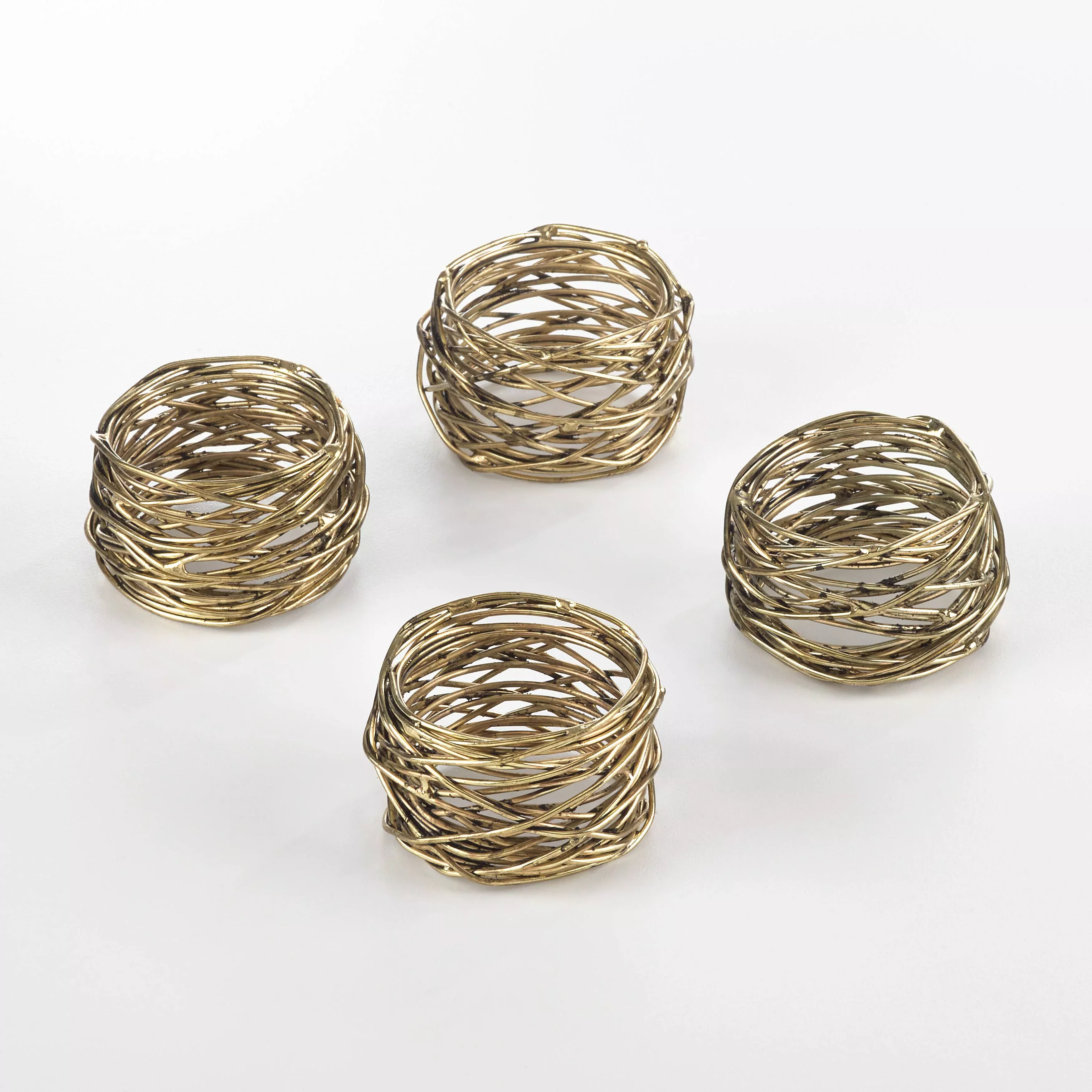 Metal Design Napkin Ring: Gold