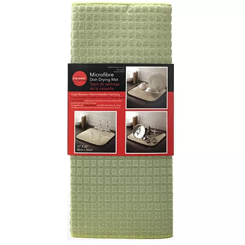 Microfiber Dish Mat - 15 x 20-in, Assorted Colours