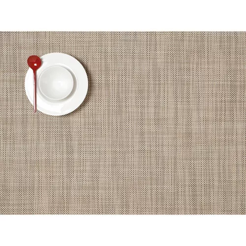 Mini Basketweave Placemat Rectangle - Linen, 14 x 19-in