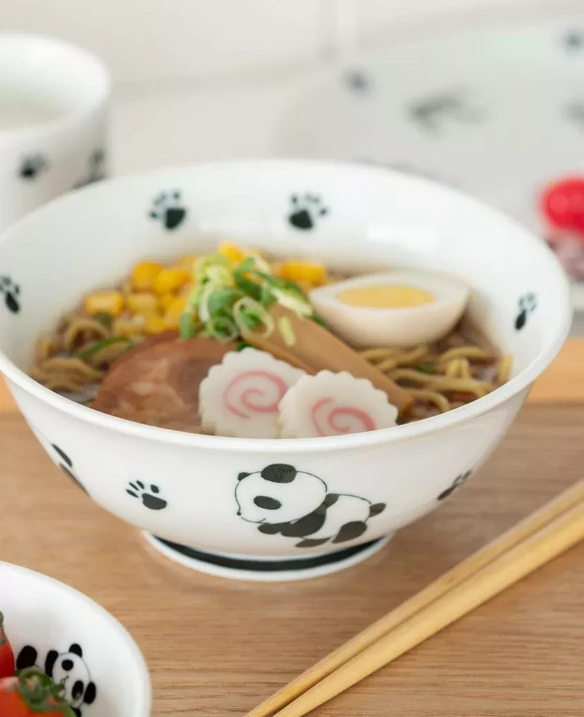Mino Ware Panda Donburi Bowl