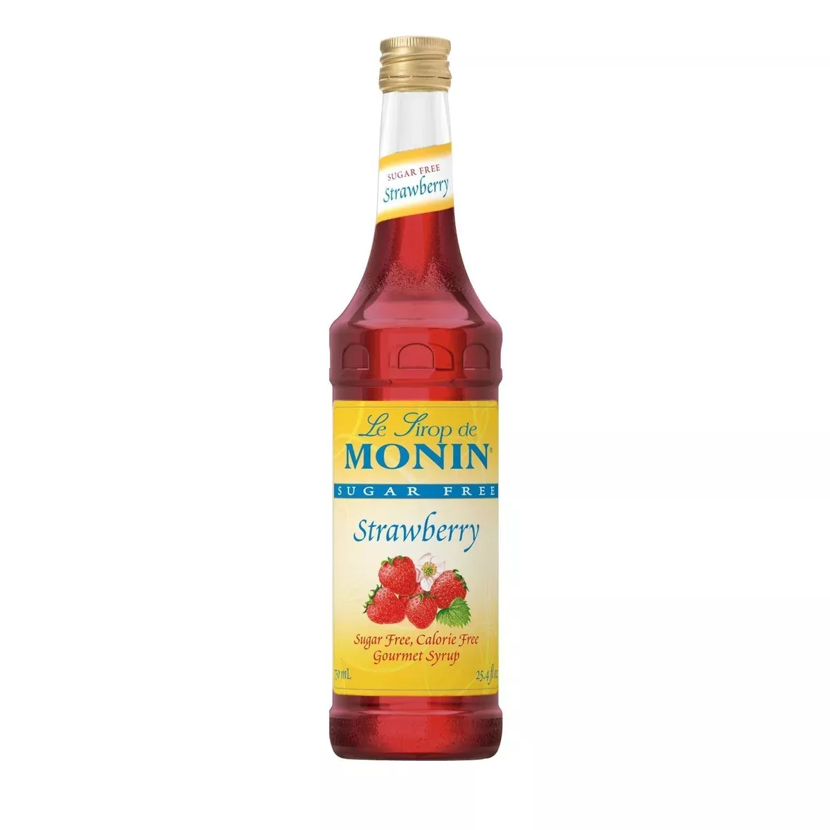 Monin Sugar-Free Strawberry Coffee Syrup, 750 ml