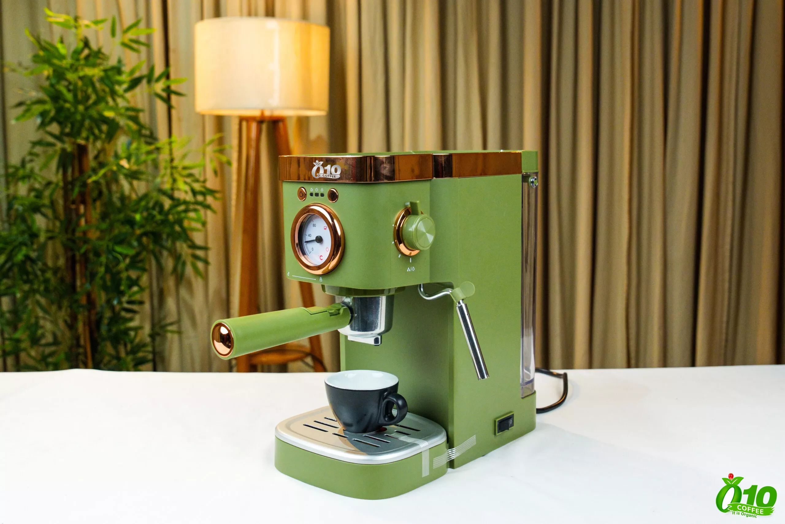 O10-Retto Forest Green – Espresso Machine (20 Bar)