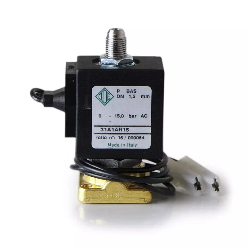 ODE 3 Way Solenoid Valve Ruby Tapered Fitting Wired Coil