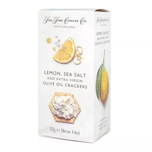 Oliver Oil Crackers - Lemon + Sea Salt, 125g