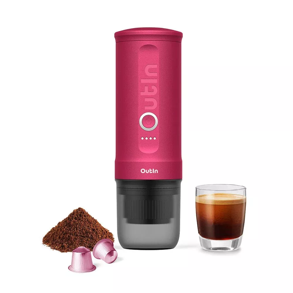 OutIn Nano Portable Espresso Coffee Machine | Fuchsia Pink