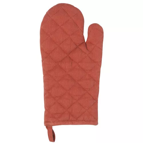 Oven Mitt Stonewash Cotton - Clay, 12.5-in