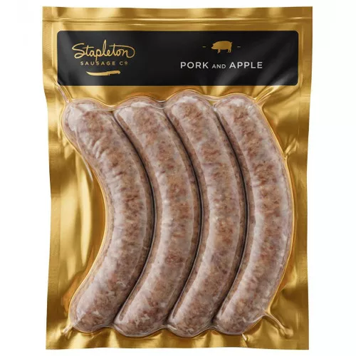 Pork and Apple Sausages, Pack of 4 ❆