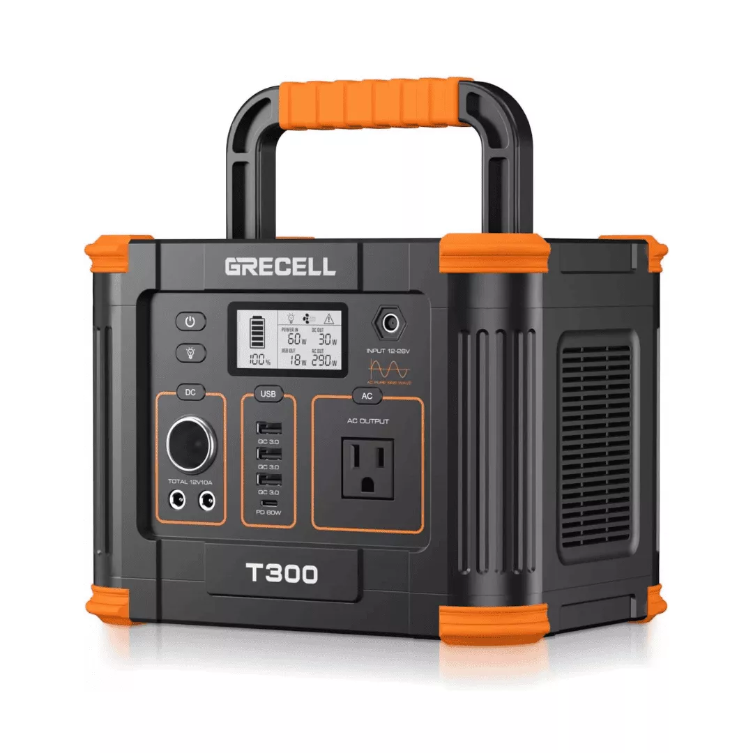 Portable Power Station 300W (Peak 600W), GRECELL 288Wh Solar Generator