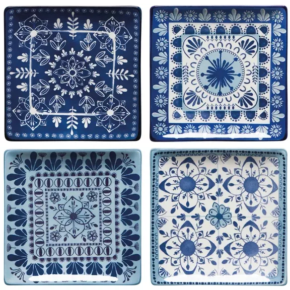 Porto Stamped Plates | Set of 4