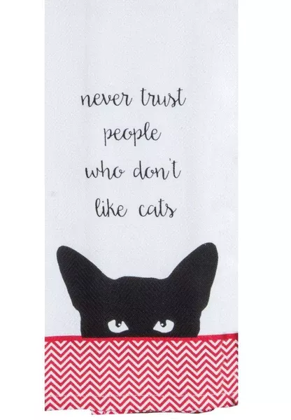 Purr Tea Towel Never Trust