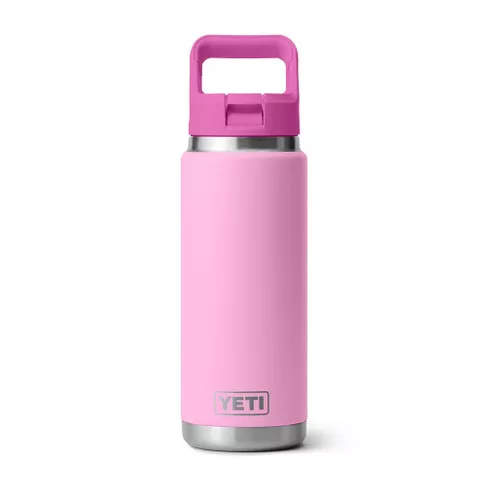 Rambler Water Bottle 769 ML - Colour-Blocked Straw Cap, Power Pink Wildflower