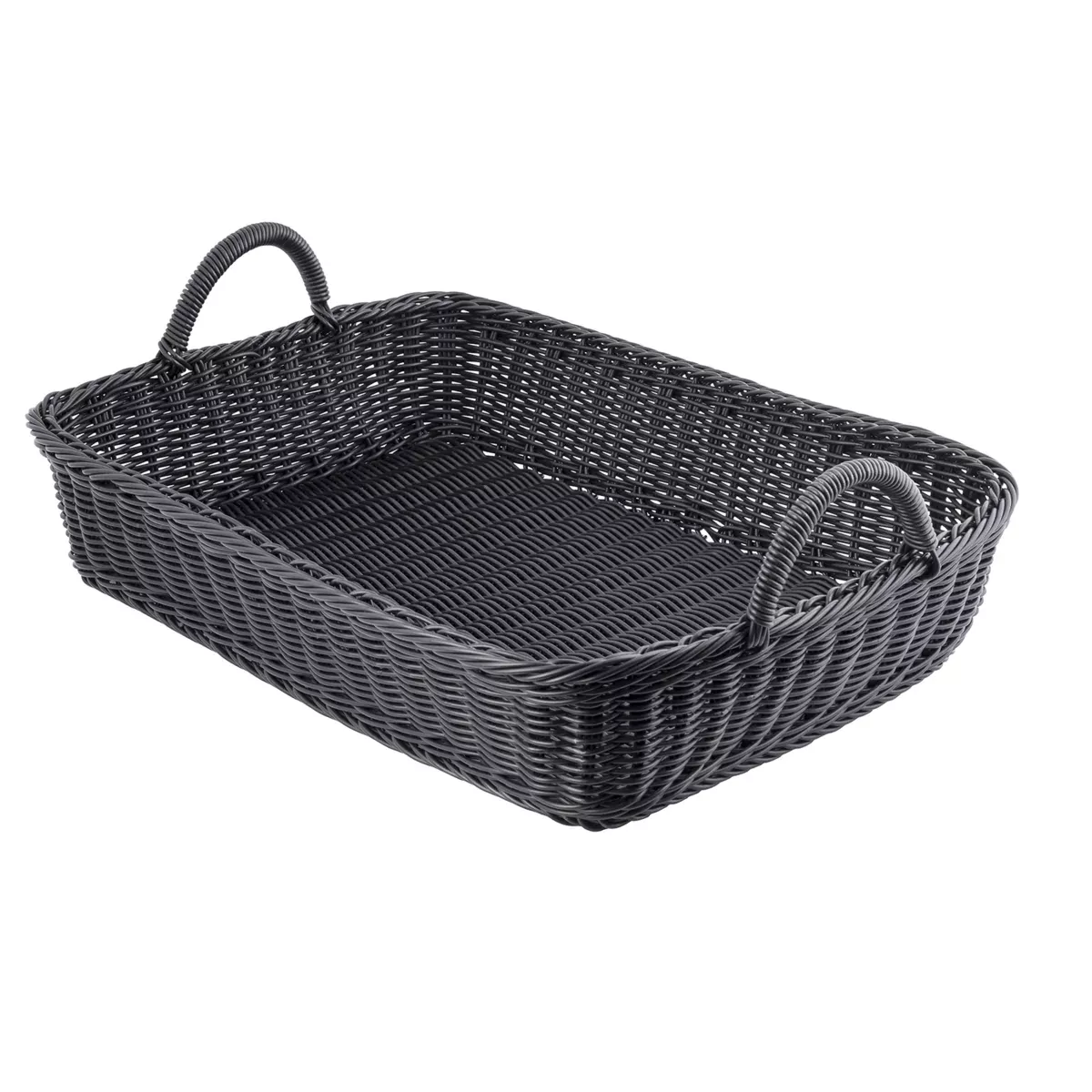 Ridal Collection Black Rectangular Display Basket With Handles