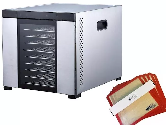 Samson 10 Tray Dehydrator with Silicone Sheets