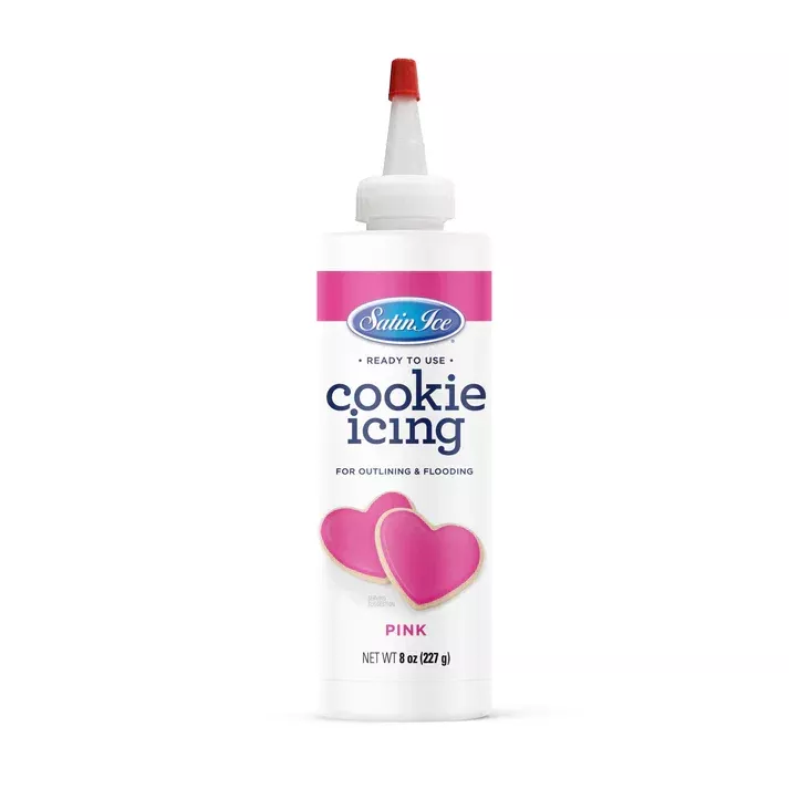 Satin Ice Pink Cookie Icing | 8oz Bottle