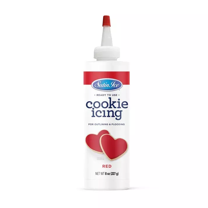 Satin Ice Red Cookie Icing | 8oz Bottle