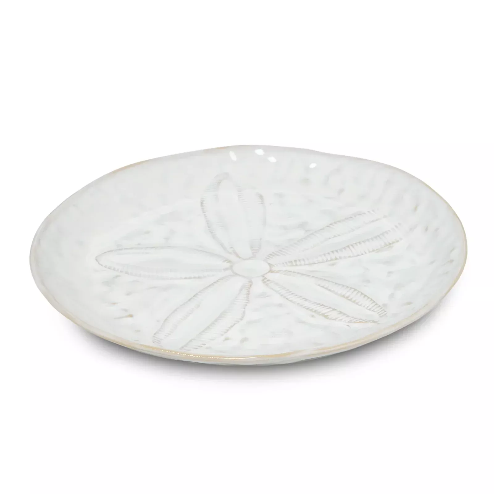 Simon Pearce Burlington Side Sand Dollar Plate - Cloud