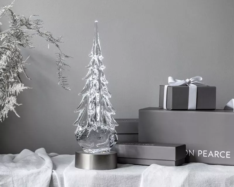 Simon Pearce Five Sided Evergreen Trees