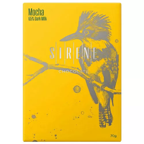 SIRENE - 65% Dark Milk Chocolate Bar - Mocha, 70g