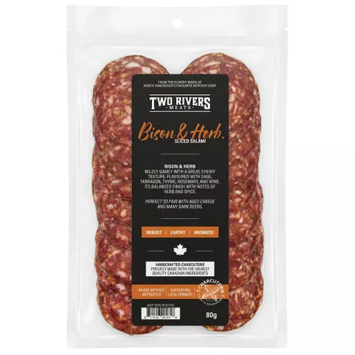 Sliced Salami - Bison & Herb, 80g ❆