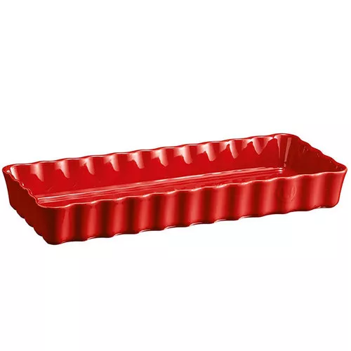 Slim Rectangular Tart Dish - Burgundy, 13.6 x 5.1-in