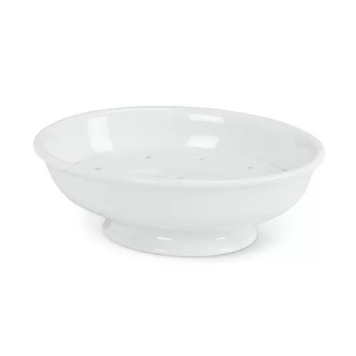 Soap Dish & Strainer - Bone China, 5.5-in