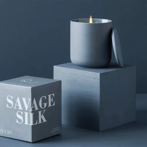 Soft Porcelain Scented Candle - Savage Silk, 1-Wick