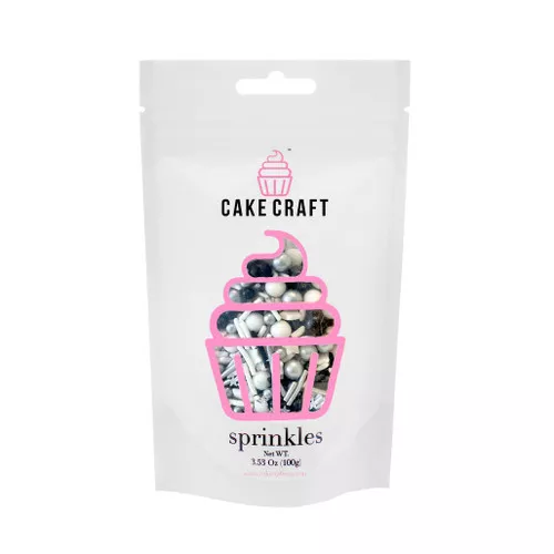 Sprinkles - White & Silver Mix, 100g