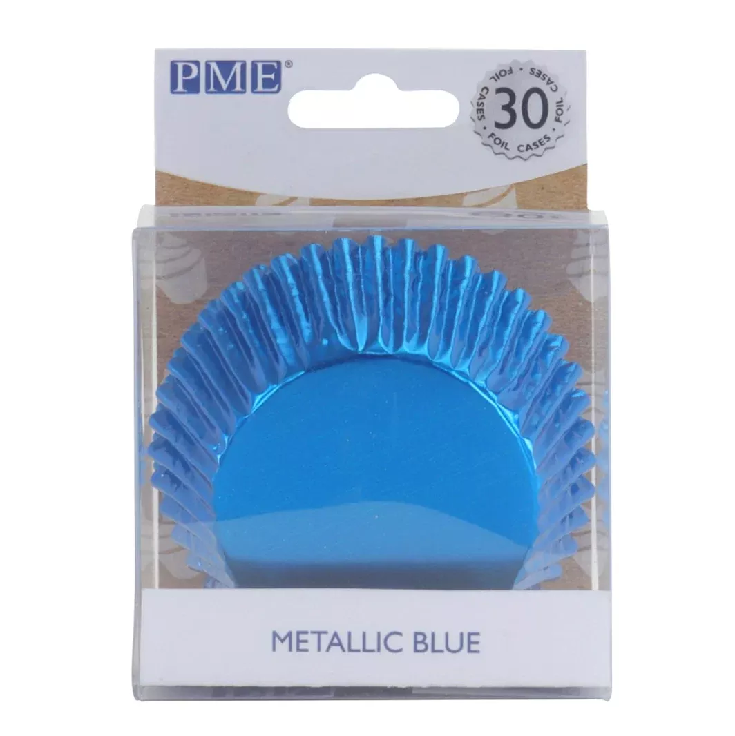 Standard Metallic Blue Baking Cups | 30-pack