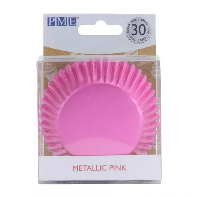 Standard Metallic Pink Baking Cups | 30-pack