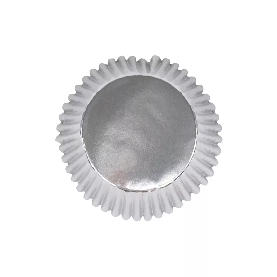 Standard Metallic Silver Baking Cups | 30-pack