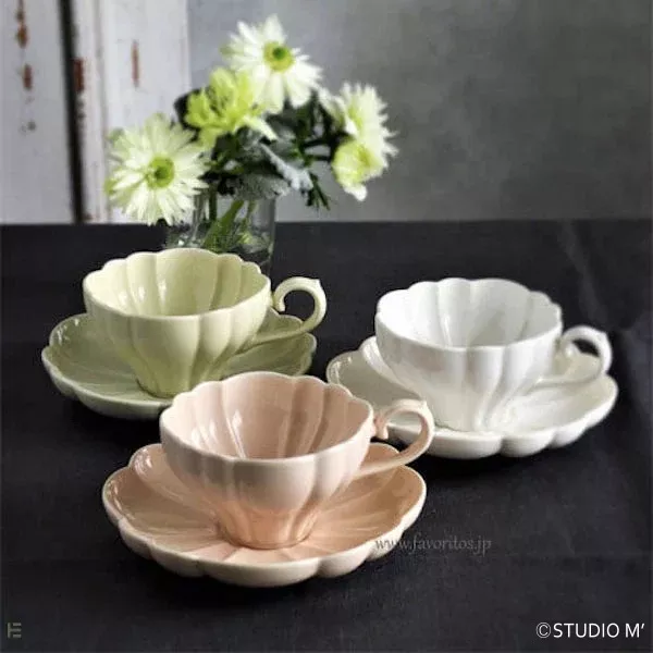 Studio M' | Le Bouquet Cup & Saucer Set (White）