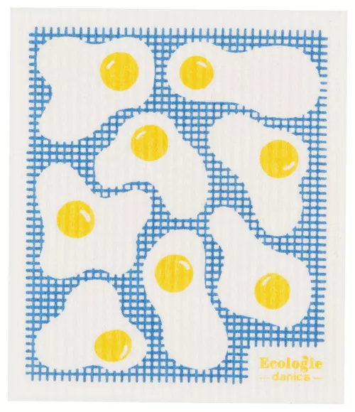 Swedish Dishcloth - Eggs, 6.5 x 8-in