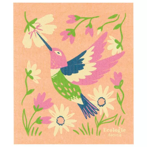 Swedish Dishcloth - Hummingbird, 6.5 x 8-in