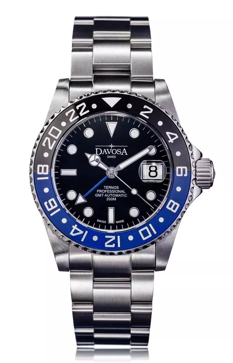 Ternos Professional Automatic 200m GMT Black Blue Diving Watch