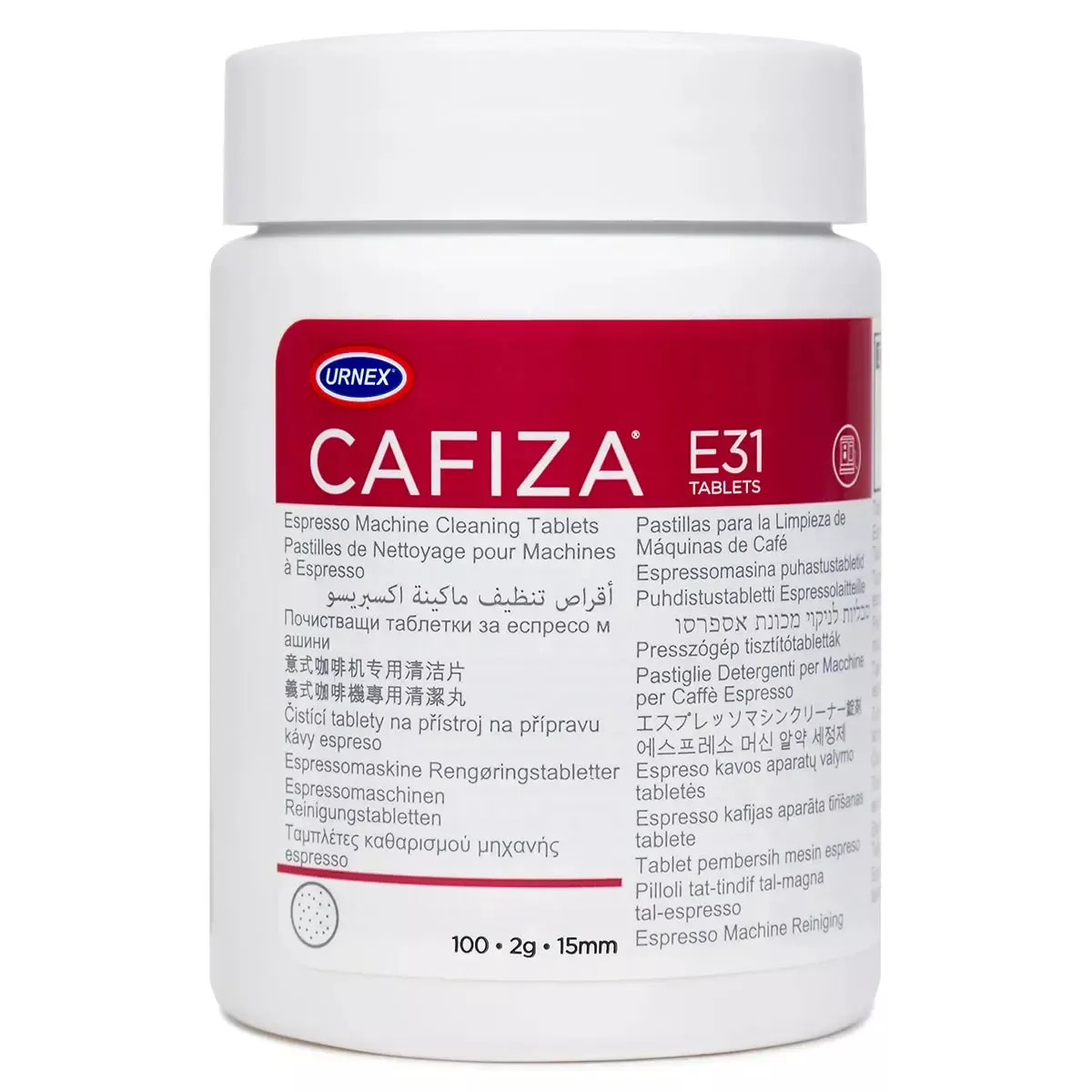 Urnex Cafiza Espresso Machine Cleaning Tablets E31 (100 Count)
