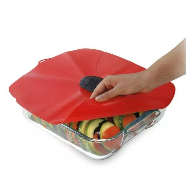 Viancin Poppy Red Lid- Square