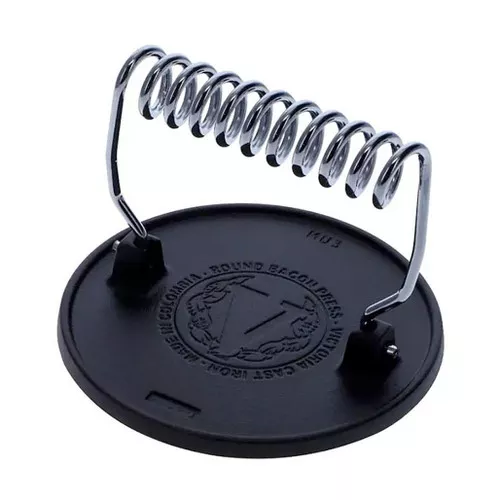 Victoria - Burger Press Round - Seasoned Cast Iron, 16.5-in