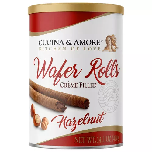 Wafer Rolls Cream Filled - Hazelnut, 400g