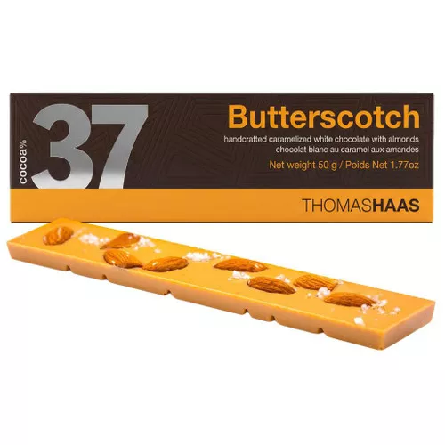 White Chocolate Bar 37% Cocoa - Butterscotch, 50g