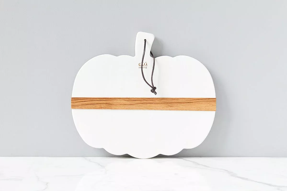 White Mod Pumpkin Charcuterie Board | Small