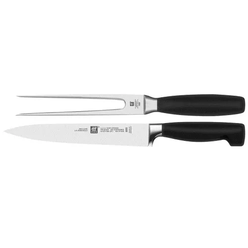 Zwilling J.A. Henckels Four Star 2-Piece Carving Knife and Fork Set