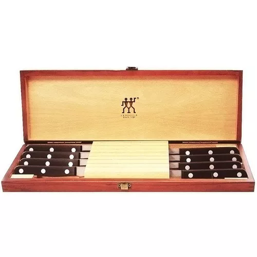 Zwilling Twin Gourmet 8-Piece Steak Knife Set and Wood Presentation Case